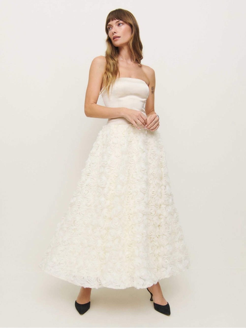 Reformation Ivory Rosy Dress